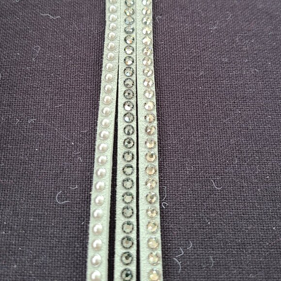 NWT Swarovski Suede Wrap barcelet.  Brown and/or Light Grey - Picture 7 of 11